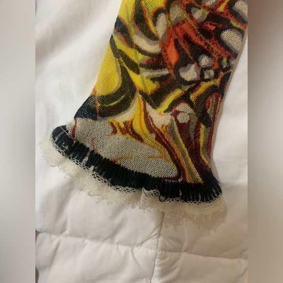 Jean Paul Gaultier S/S 2003  Maxi Dress Mesh Papillon/Butterfly print size M - Picture 3 of 5